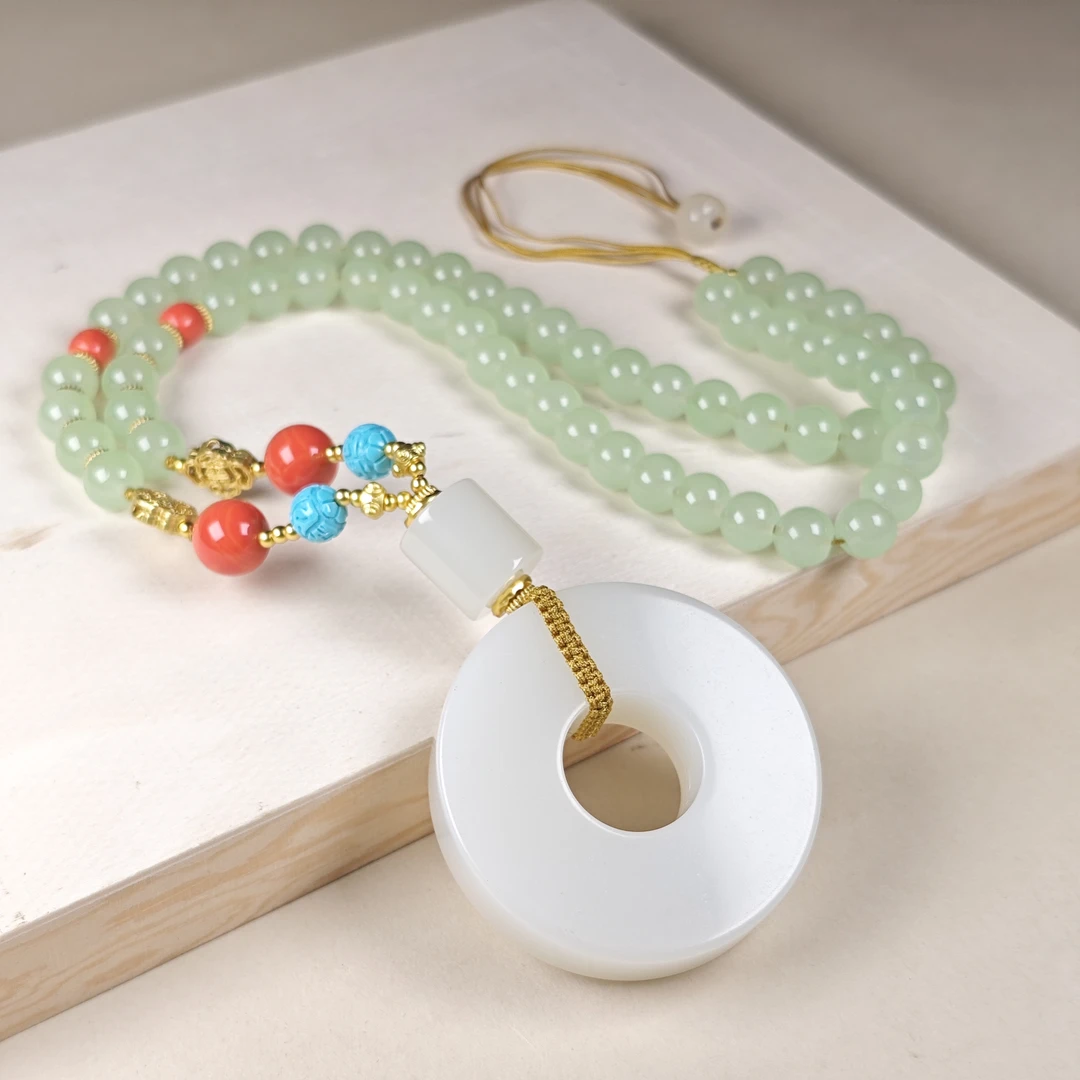 D029 精美圆环平安扣吊坠挂件设计款男女同款