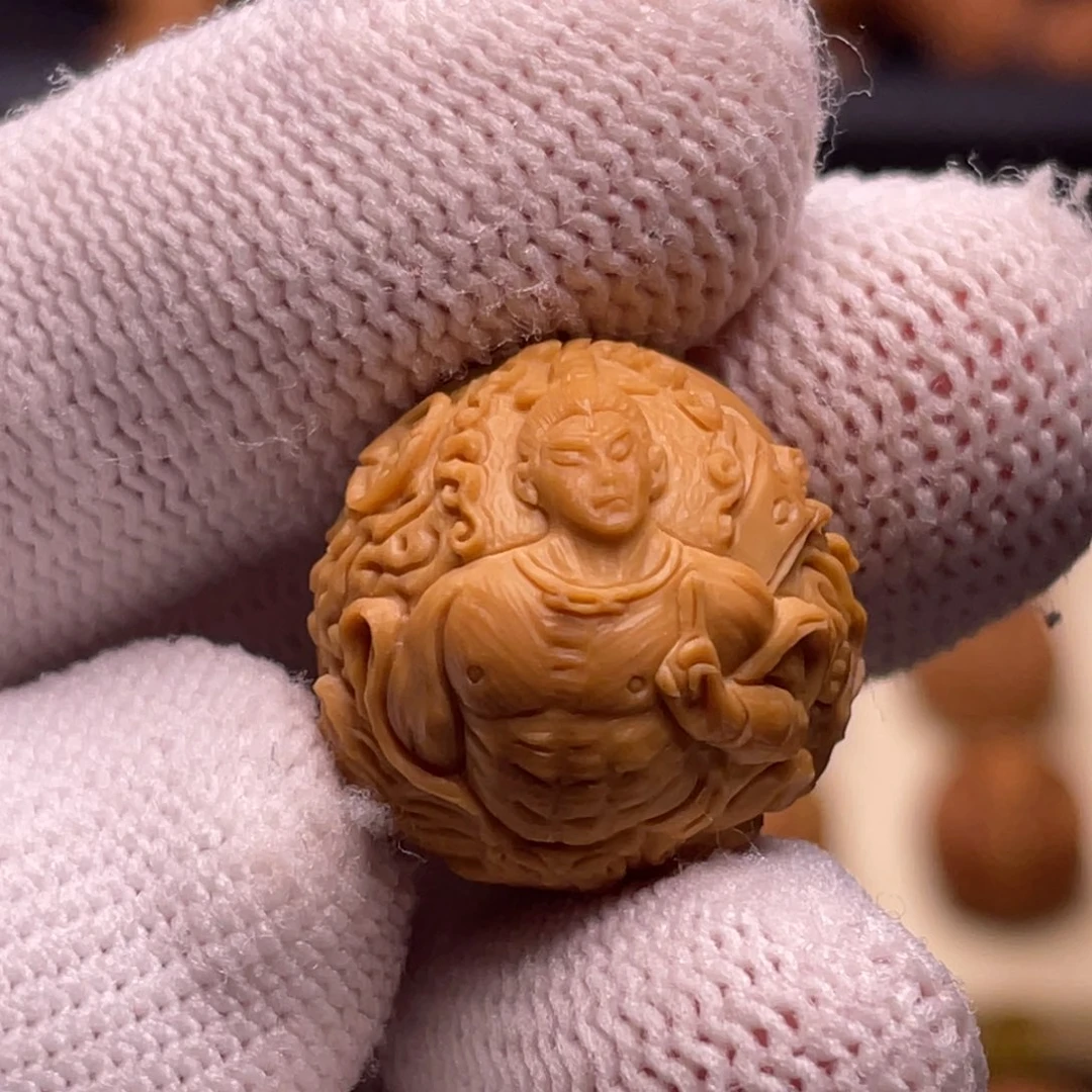 猴头核桃吊坠顶工二郎神18.5左右