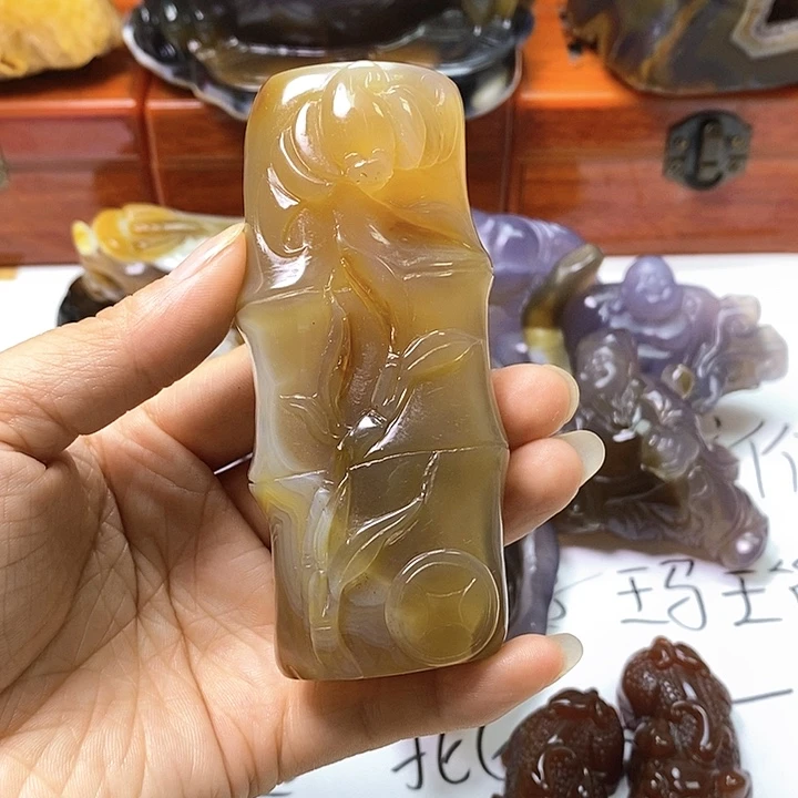 玛瑙/玉髓手把未镶嵌用****1