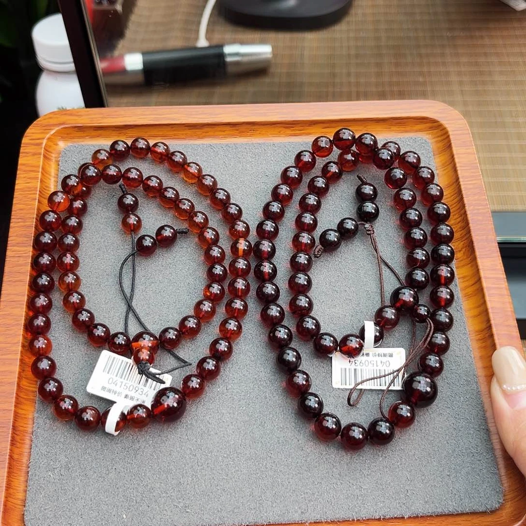 琥珀手链未镶嵌多样性发其一