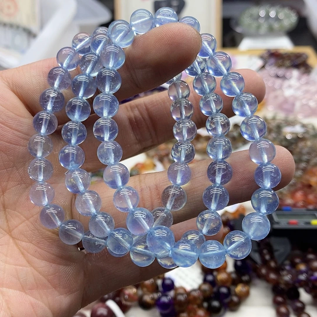 海蓝宝石手链未镶嵌多样性发货发一条