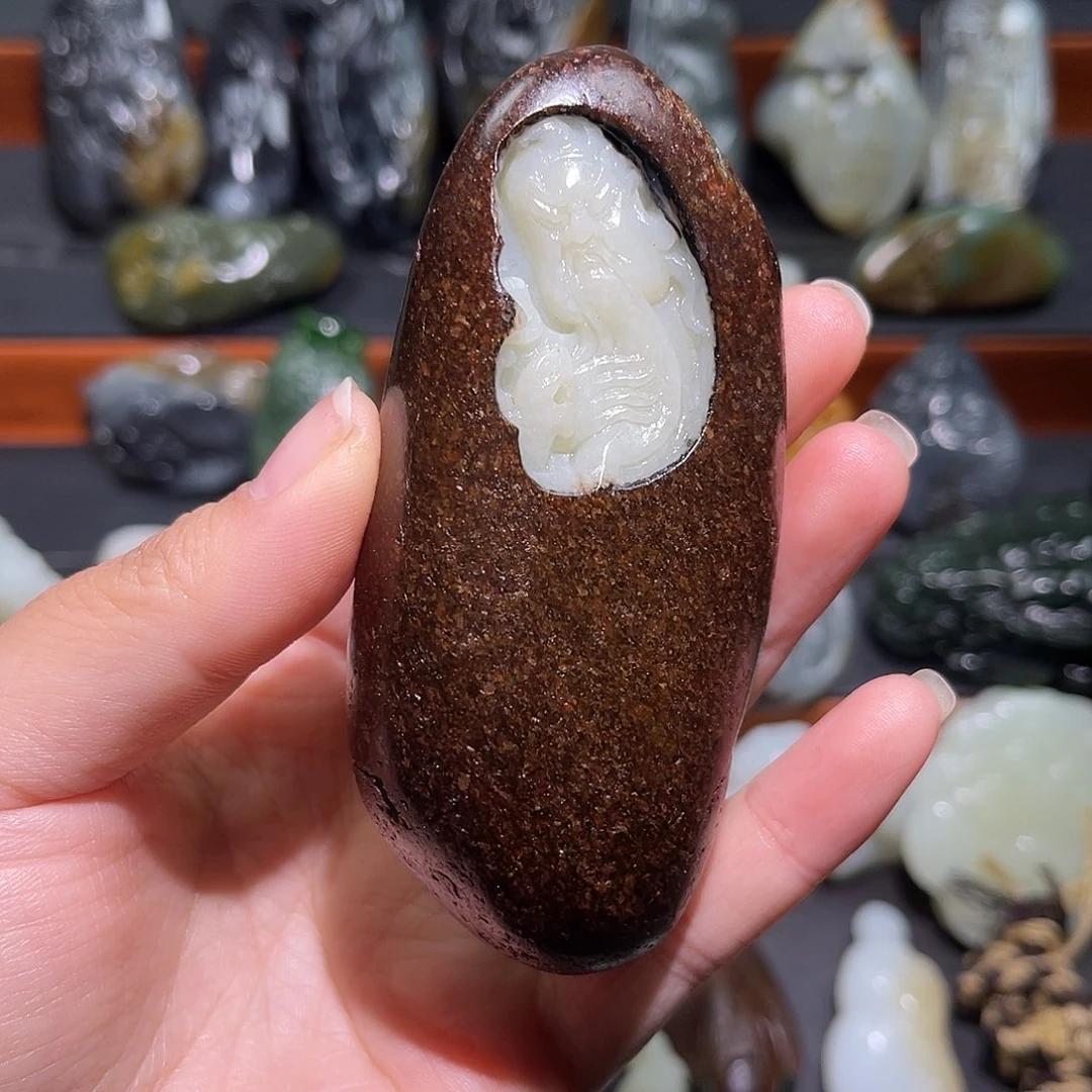 和田玉未镶嵌挂件