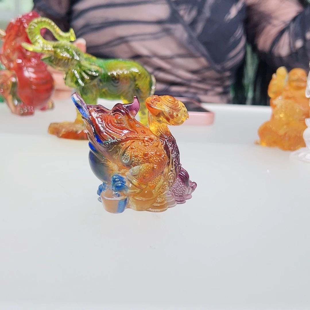 【闪购商品】琉璃手工艺品如意金蟾