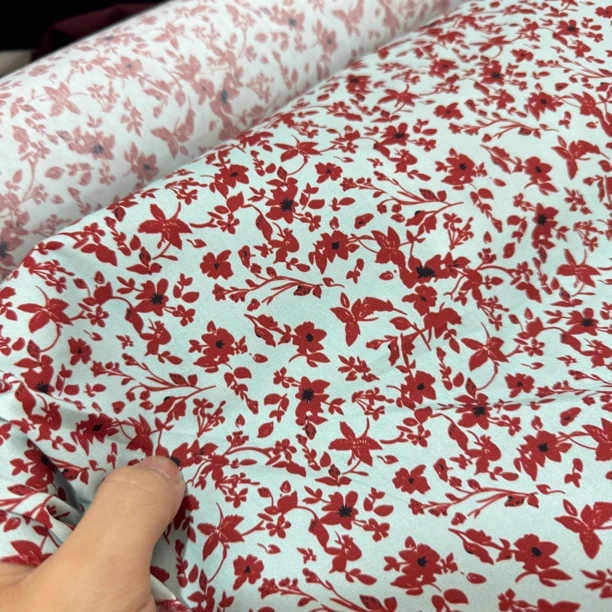 13 纯棉60支精梳棉数码印花田园风府绸面料3米价