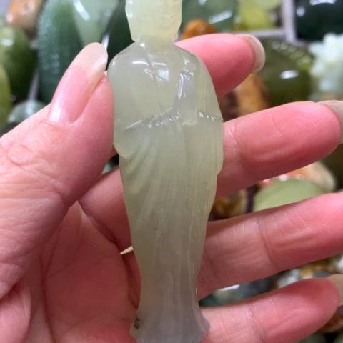 蛇纹石玉未镶嵌手把件