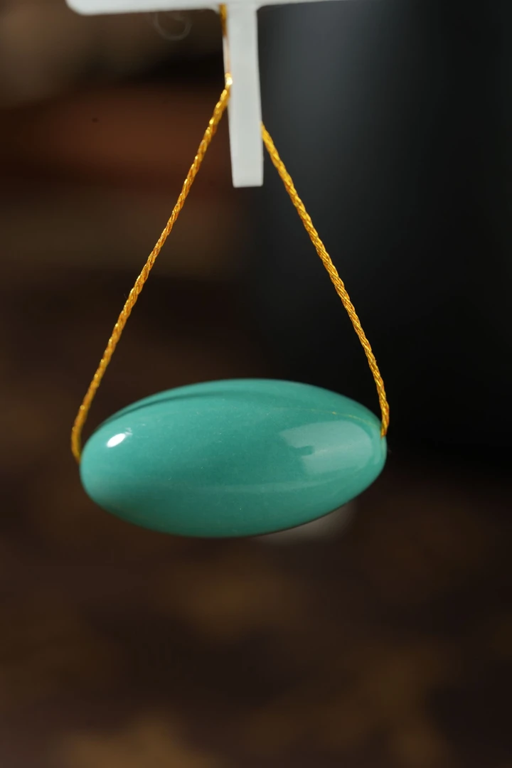 【东方灵玉】原矿绿松石高瓷精品玉化枣珠2508260230