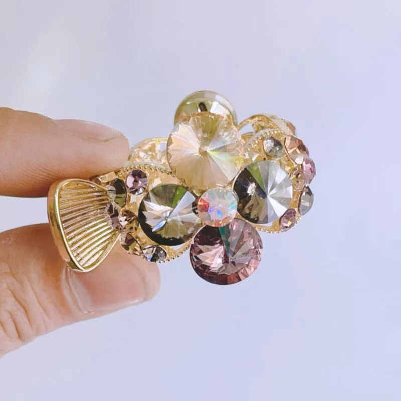 泛思头饰奥钻发夹扎高马尾扣固定神器发圈夹子发卡扎头发饰品发饰