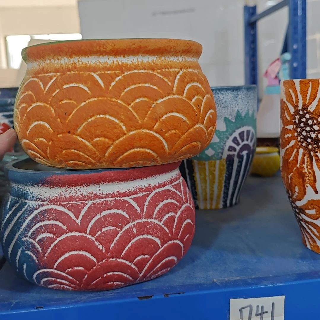 红陶吸水透气的白陶花盆凑满12发货