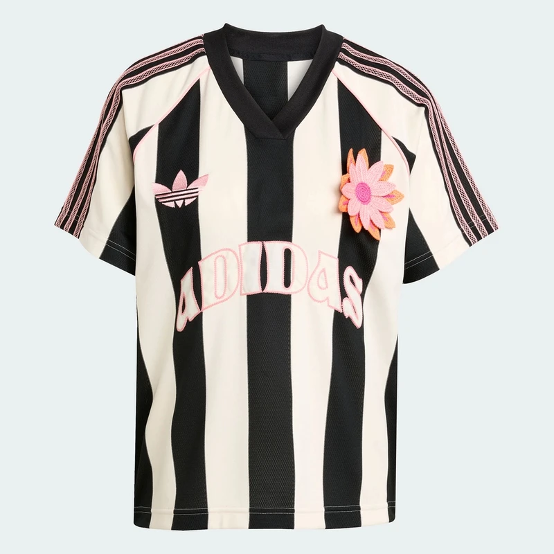 adidas/阿迪达斯女款夏季GLOW JERSEY 经典运动短袖V领球衣KC0672