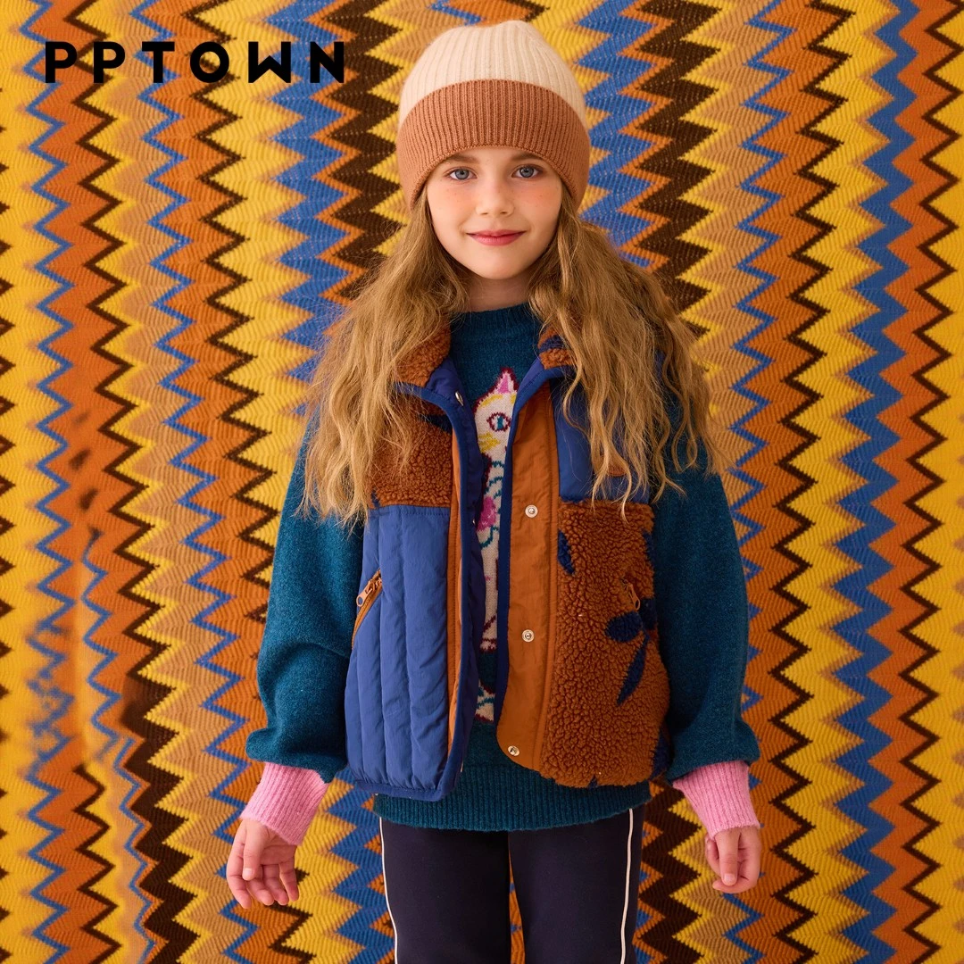 【双11好物】女童马甲秋冬外穿羊羔绒2025背心保暖巴巴小镇13980【主