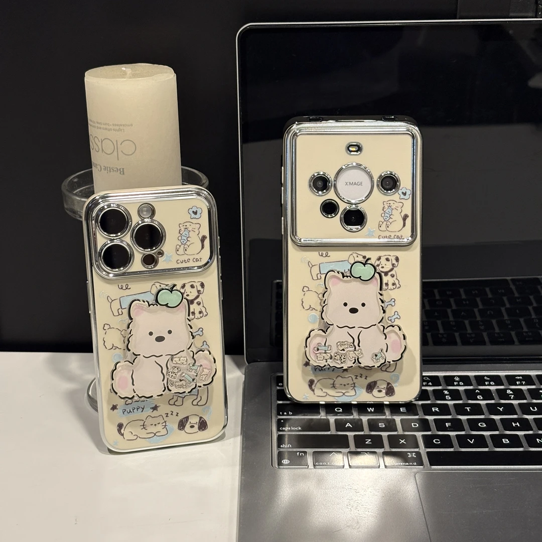 猫咪狗狗适用苹果17pro手机壳华为p80视窗OPPO小米15防摔荣耀vivo