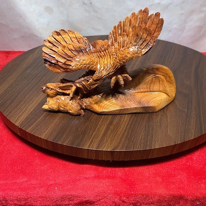 柏木（崖柏）麒*崖柏手工雕刻鹏程万里