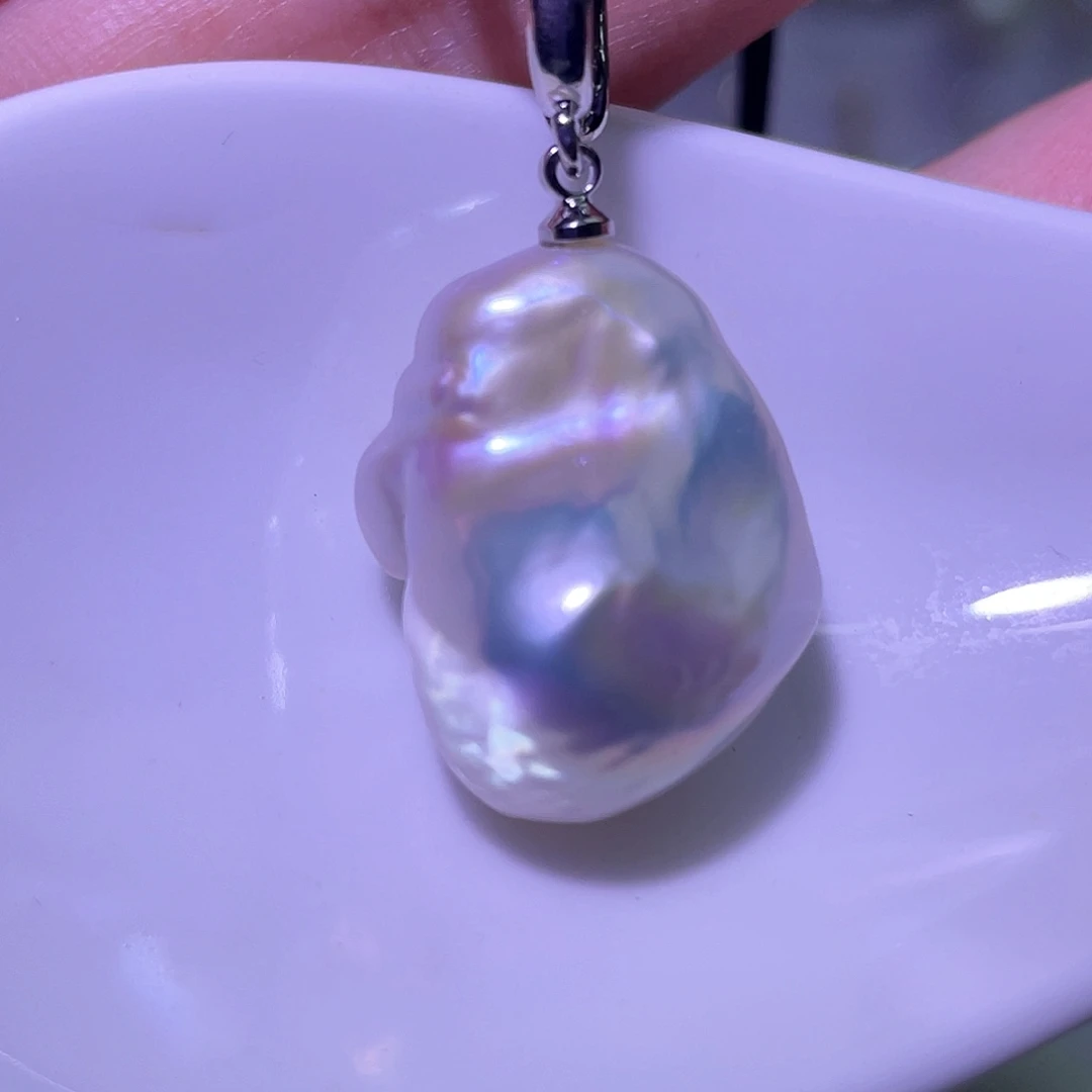 天然淡水珍珠吊坠合金淡水珍珠