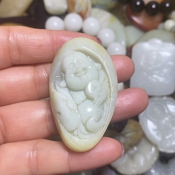 和田玉未镶嵌挂件