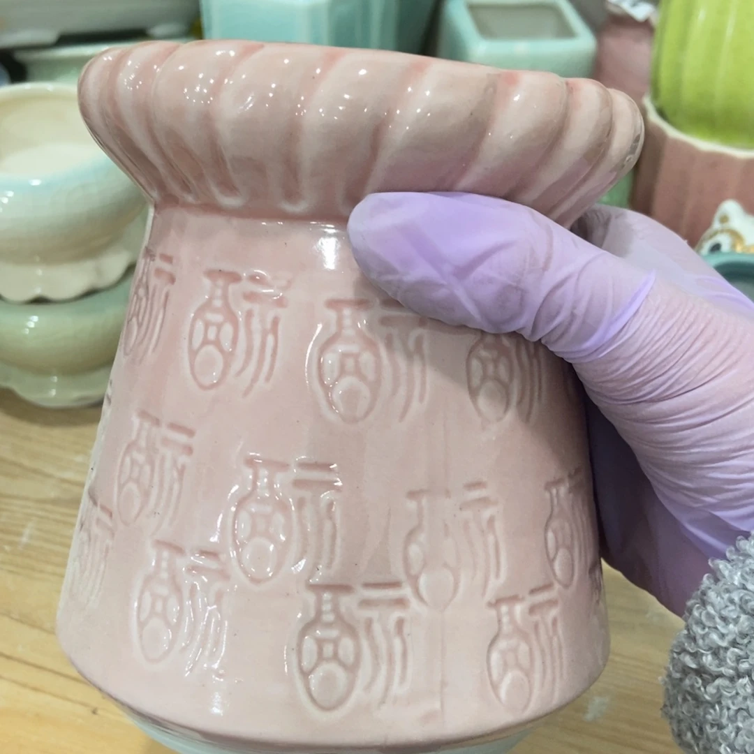 红陶高温陶瓷花盆
