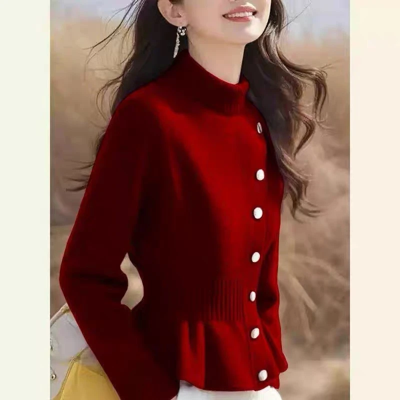 2024新款秋冬毛衣香风针织衫设计气质上衣新款长袖洋气打底衫