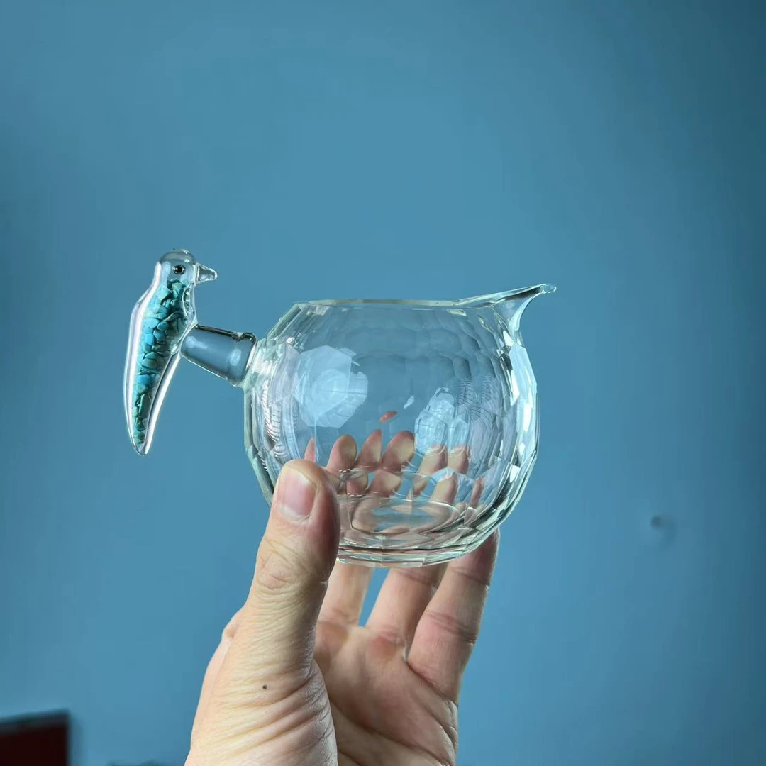 [璃斓堂]绿松石喜鹊公道杯水晶公道杯丨防烫纯手工茶具加厚280ml