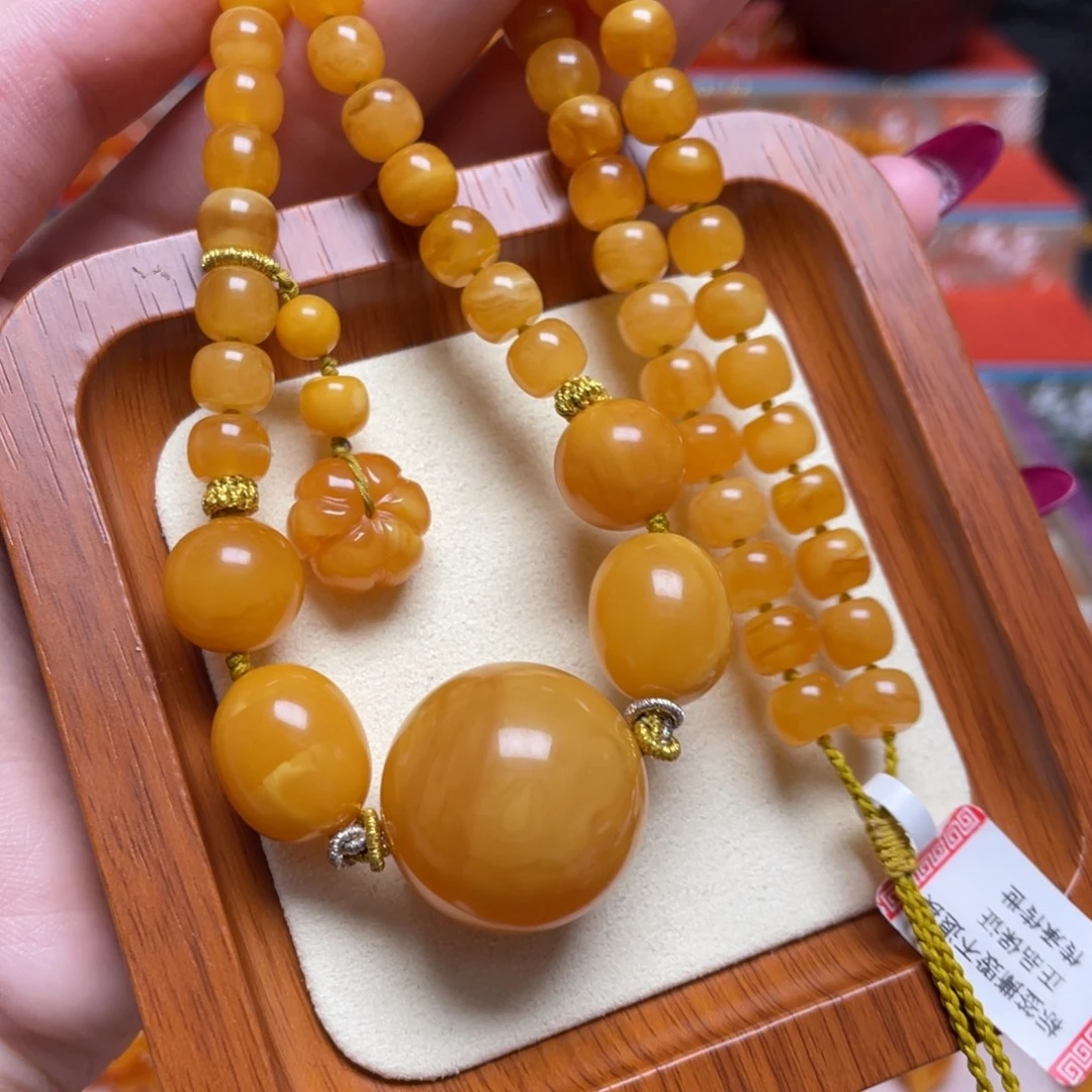 蜜蜡颈饰未镶嵌项链