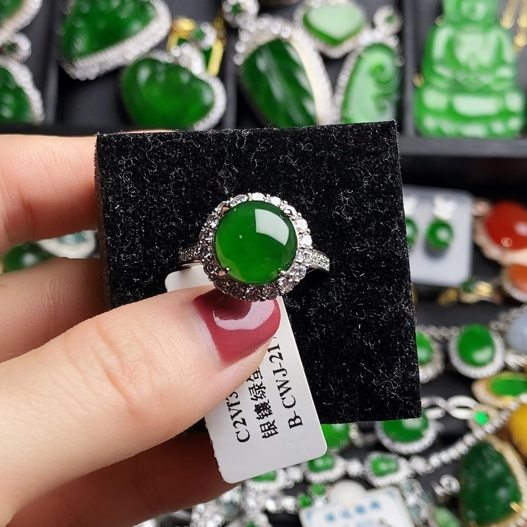 翡翠未镶嵌戒指戒指