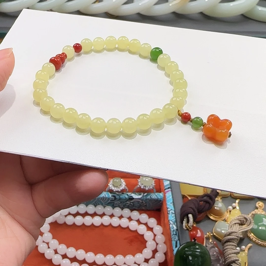 和田玉未镶嵌手串6