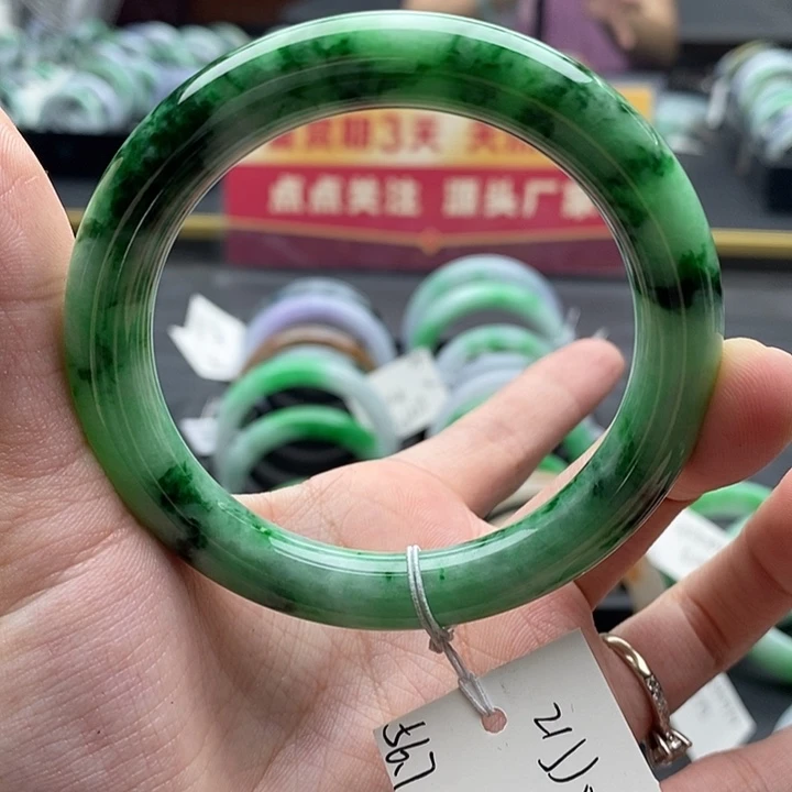 未镶嵌手镯翡翠57圆条