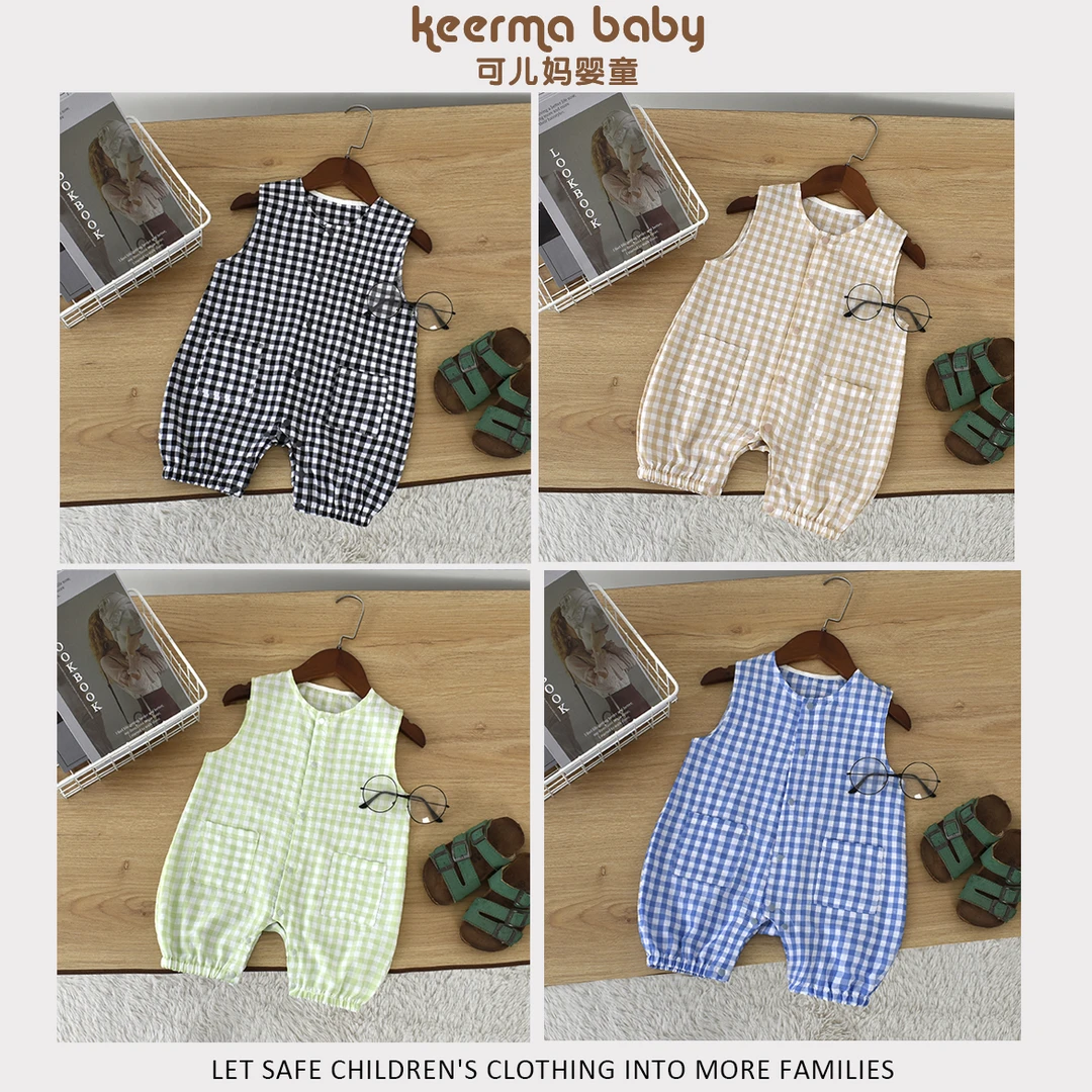 【小小添衣】宝宝背带裤春夏小婴儿背带裤儿童裤子夏装复古洋气无袖