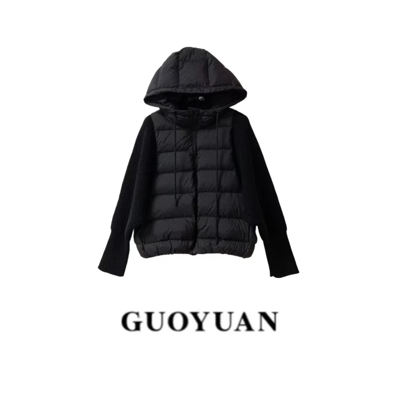 简约时尚针织袖羽绒服WT9036