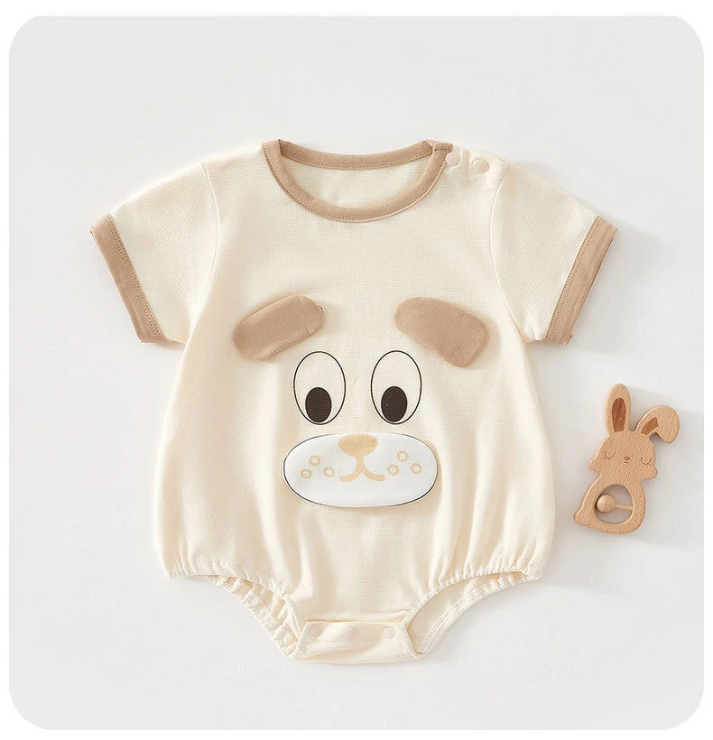 婴儿夏季薄款新生儿连体包屁衣a类初生宝宝短袖三角哈衣打底衣服