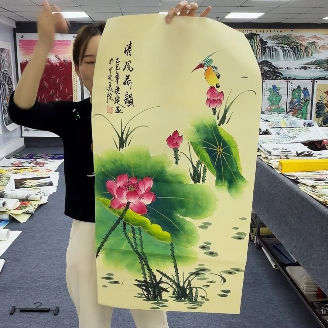 国画作品小姐姐放漏中