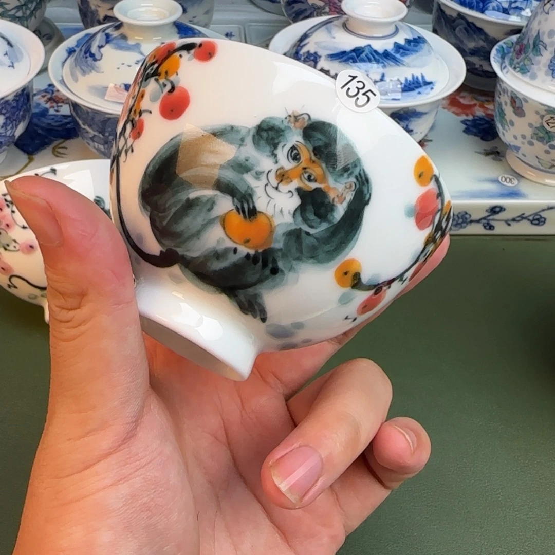 彦祖纯手工手绘茶具135