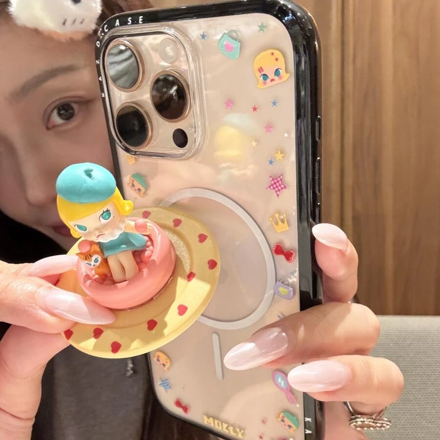 小众简约围边梳子哭娃磁吸适用苹果16promax手机壳15保护套1413