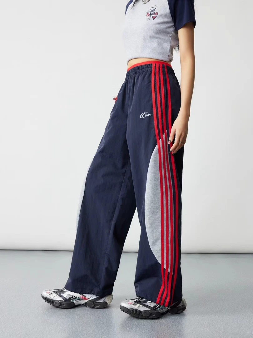 侧面拼条好穿的休闲裤