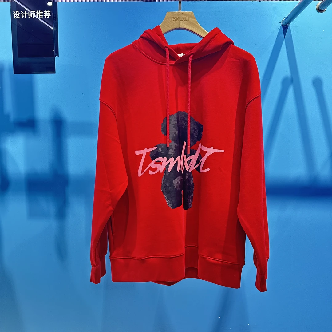 TSMLXLT 红色帽衫男女同款