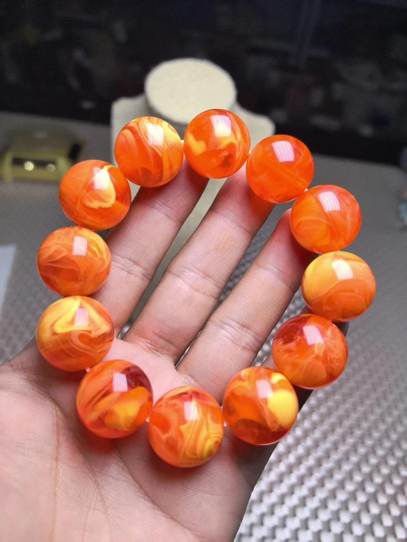 A063 20mm老红蜡手串(多样性发其一)