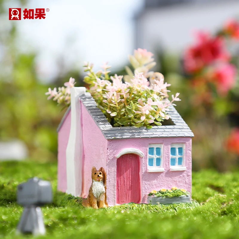 ROOGO/如果创意中式复古乡村风格多肉植物花盆家用客厅花园适用