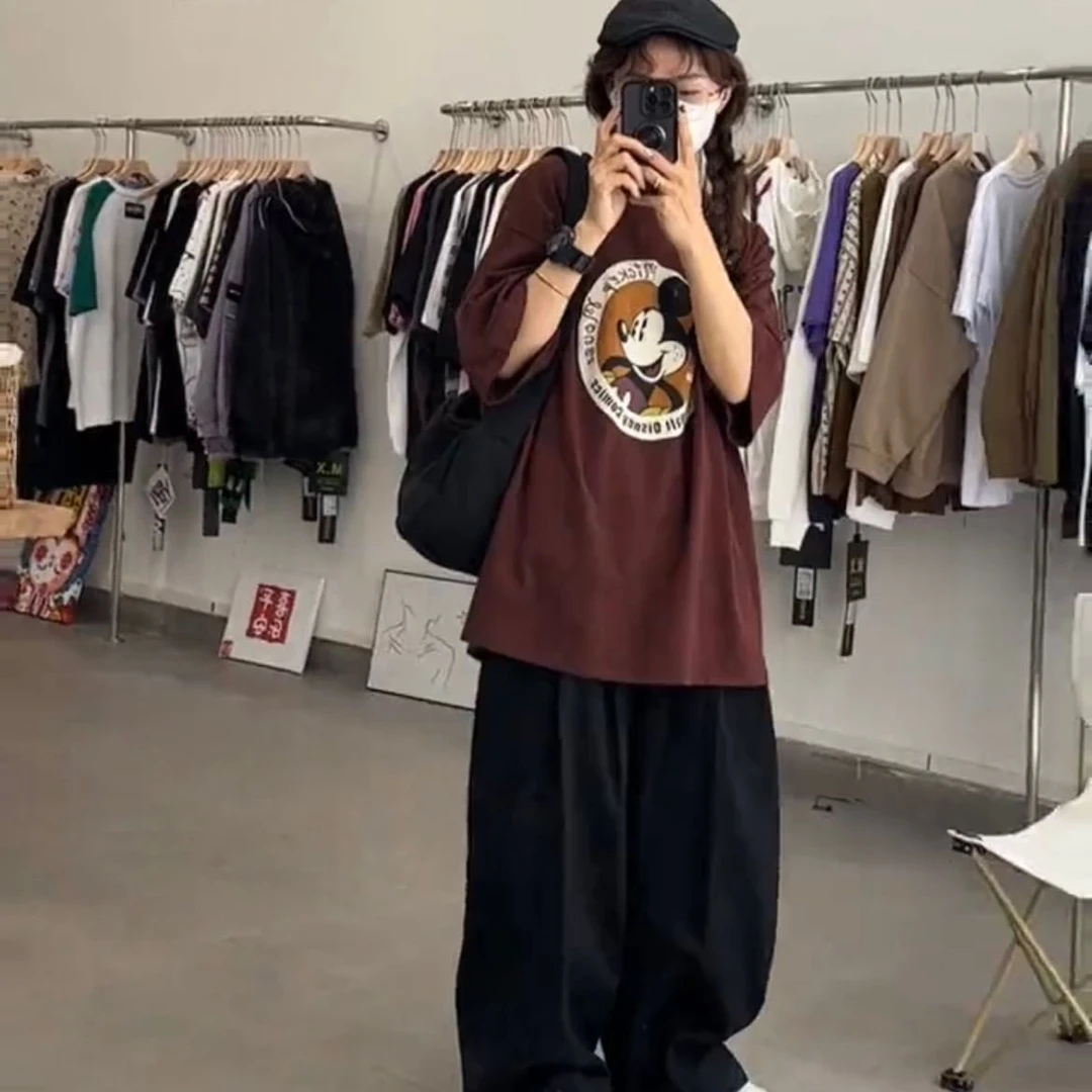 【编号301-399】大版女款宽松潮牌卫衣T恤衬衫春款休闲卡通印花