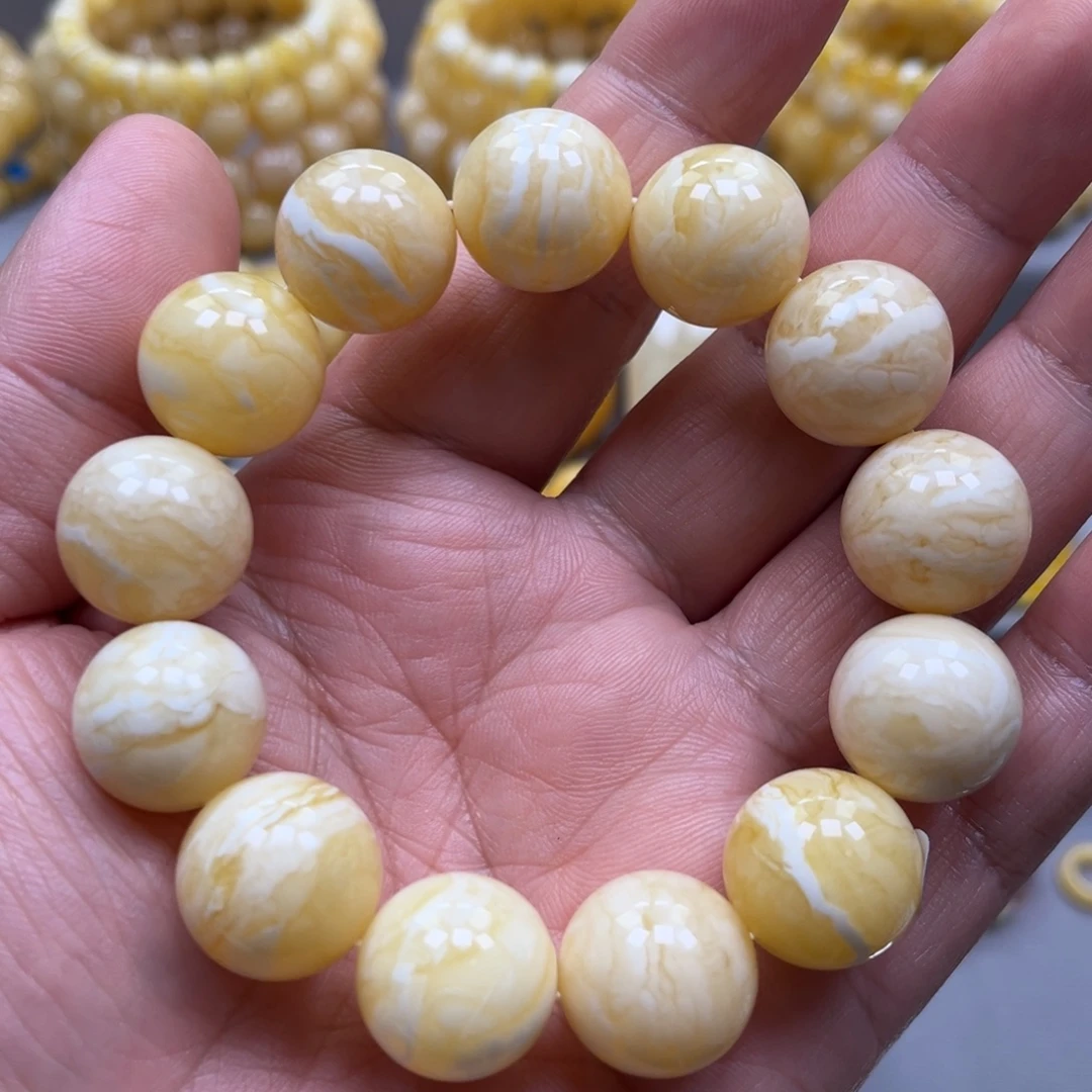 琥珀未镶嵌手链手串