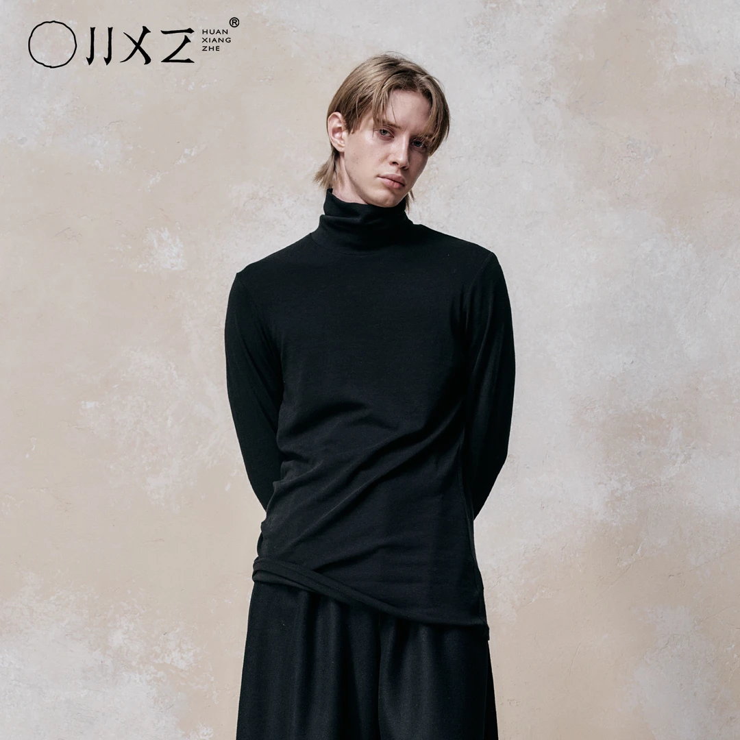 幻象者2025秋冬新款cleanfit高领长袖T恤男士纯色修身打底衫显瘦