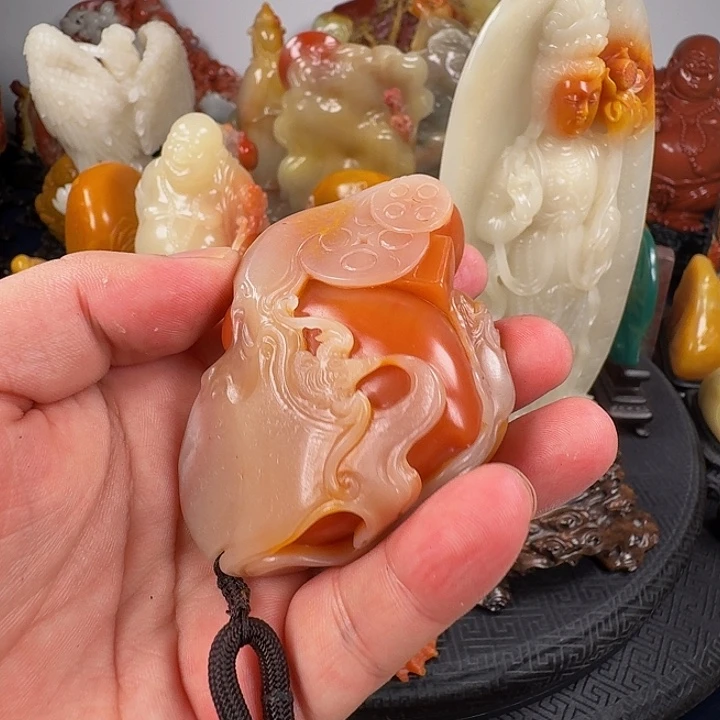 言***️寿山石寿山石银包金