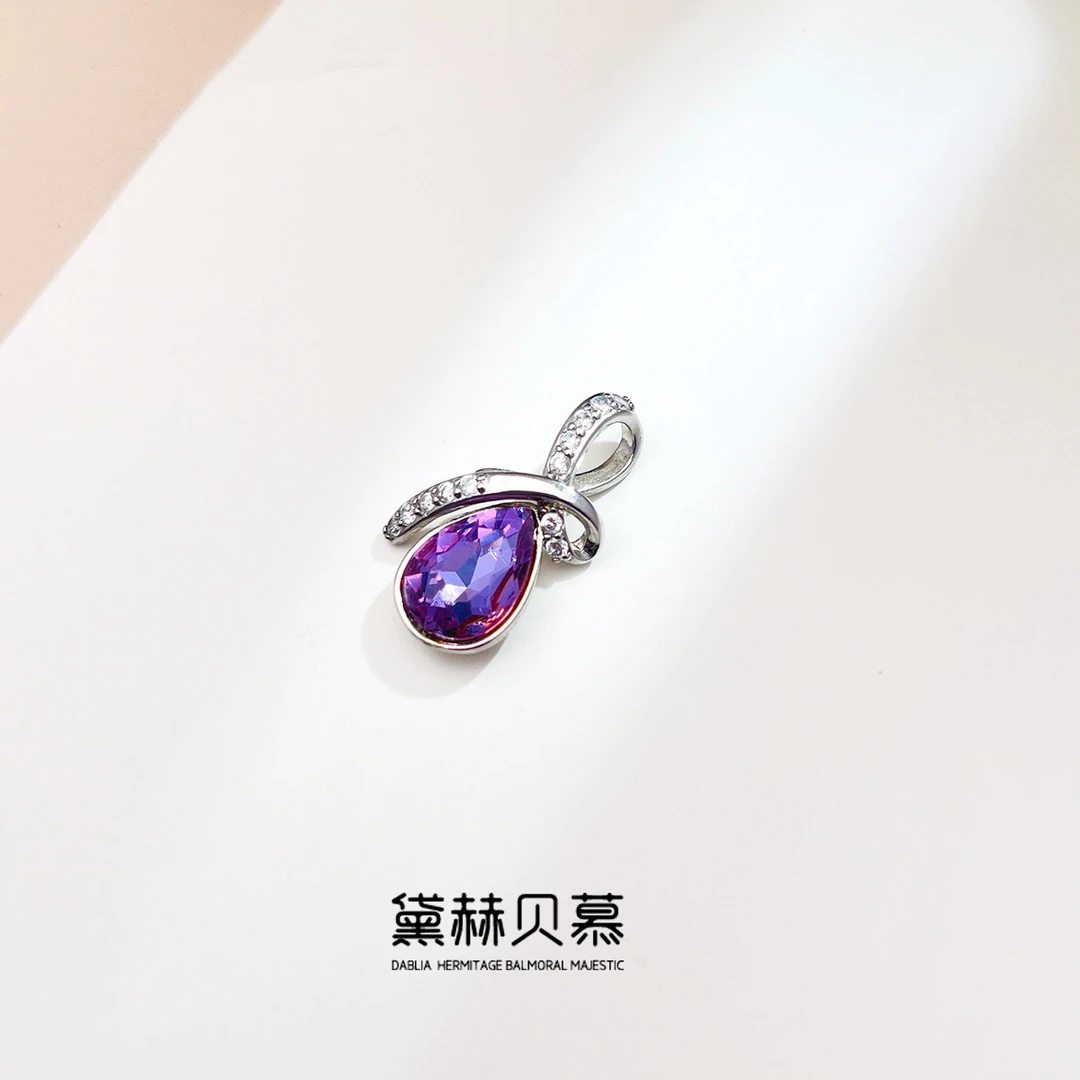 合金项链 【DHBM高定】银天使眼泪欧美时尚缪斯之眼吊坠(不含链）