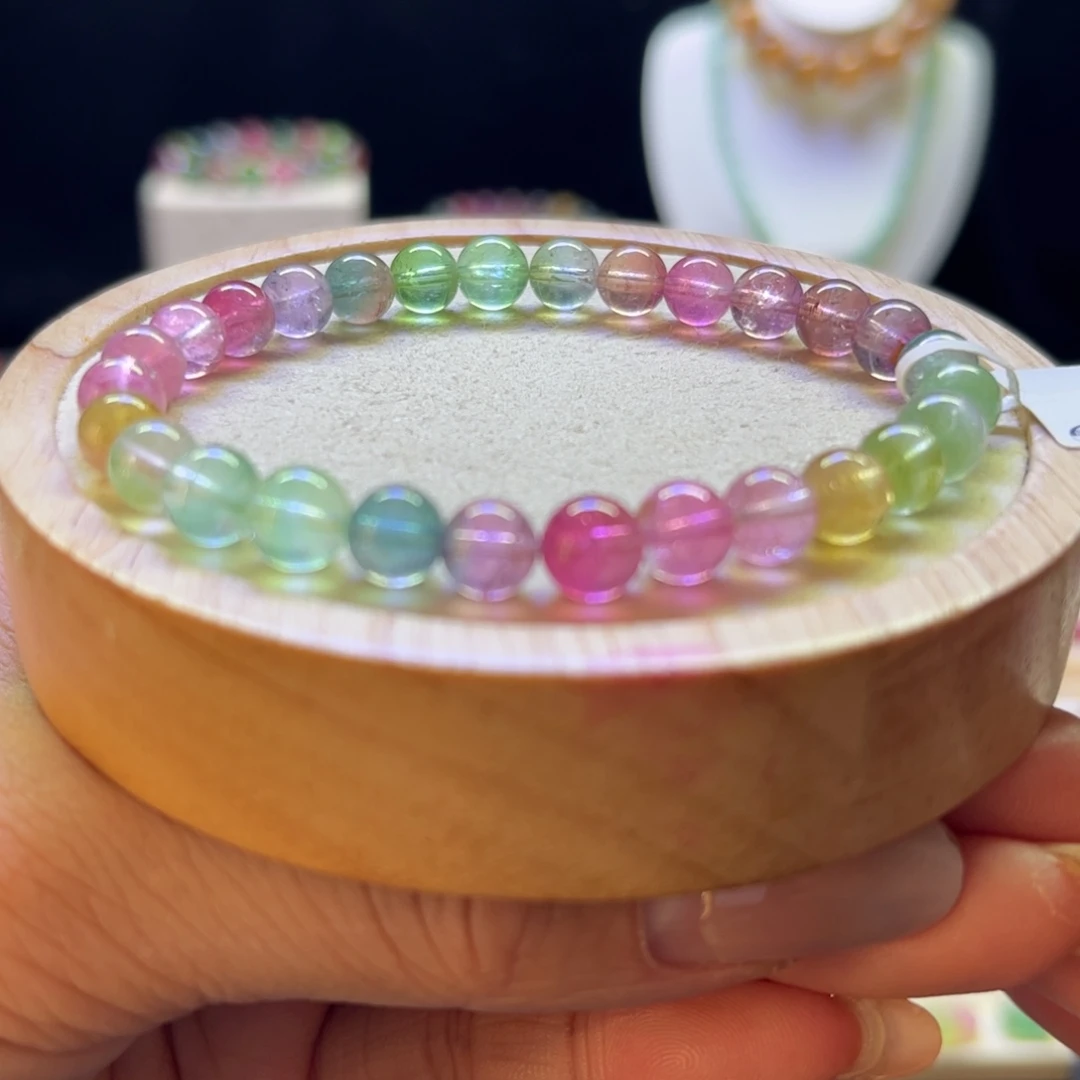 碧玺手镯未镶嵌仙女瓜6.6mm