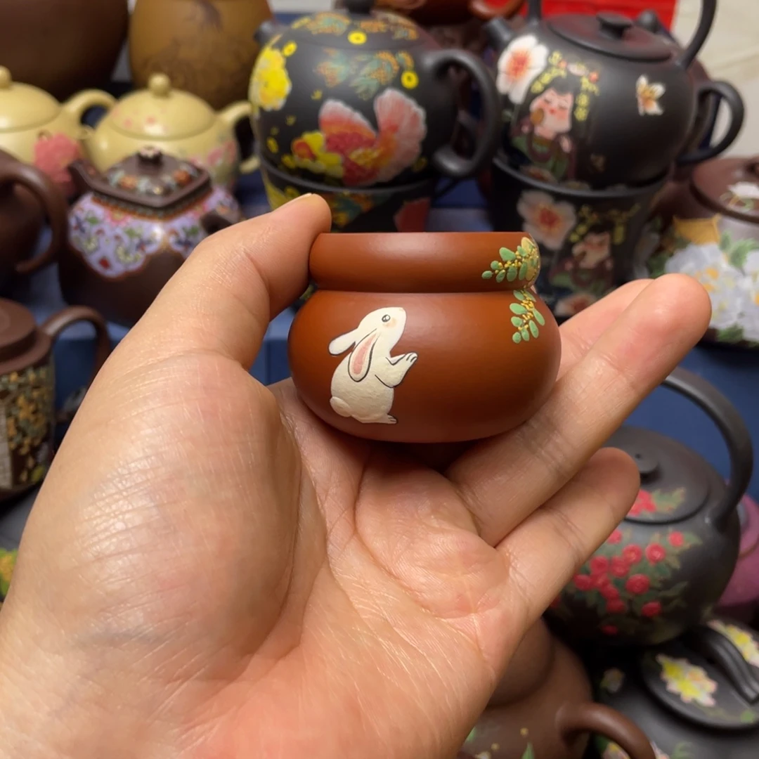 茶杯红泥紫砂主人杯60cc