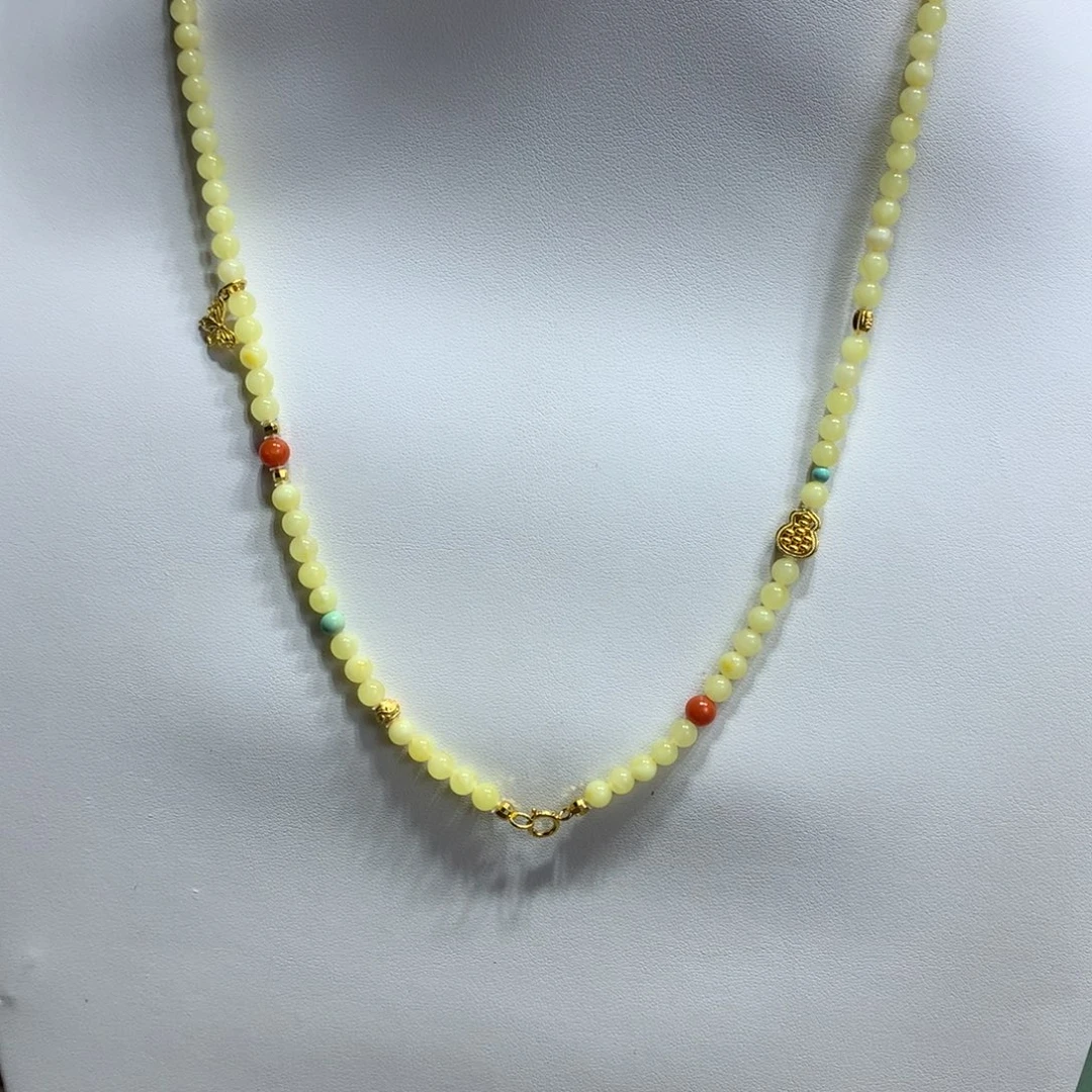 蜜蜡未镶嵌颈饰4mm