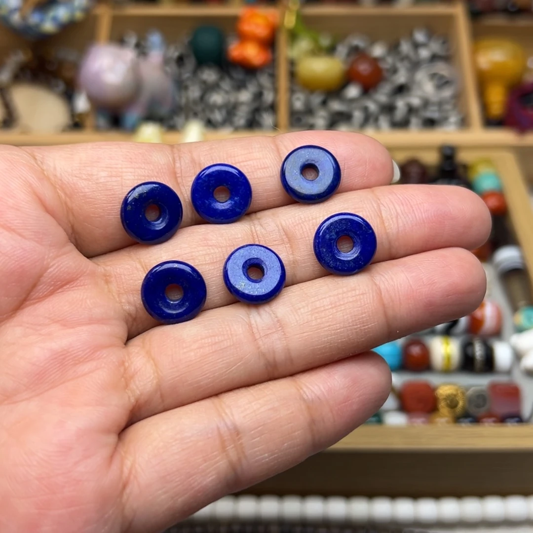 青金石12mm老料扣子未镶嵌