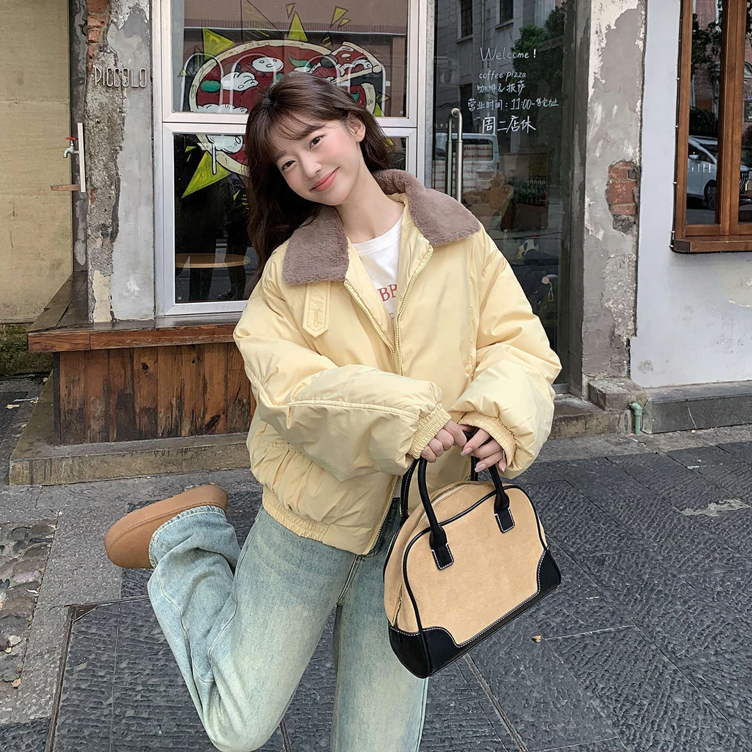 棉服2025冬季女新款韩版宽松小个子保暖面包服棉衣加厚棉袄外套潮