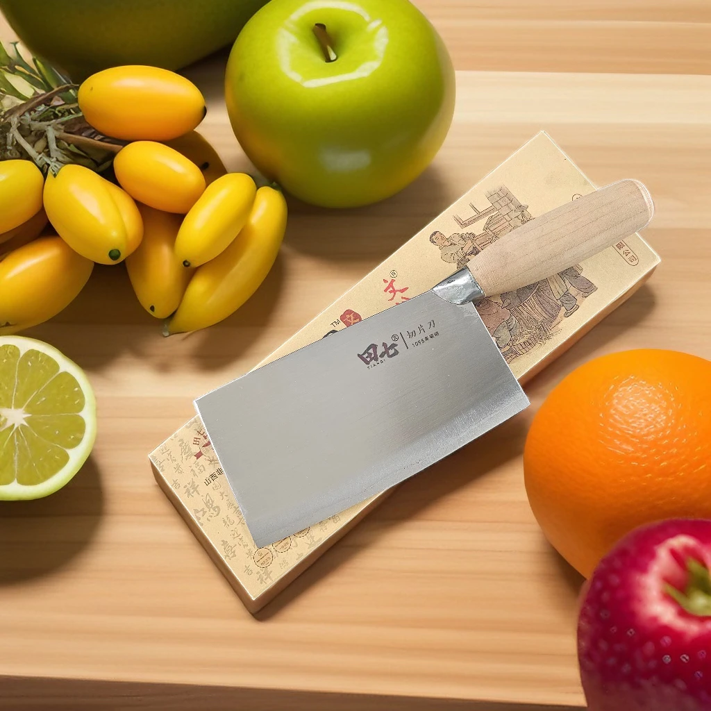 [山西名刀]田七老式不锈钢夹钢刀具菜刀厨房用专用刀超锋利