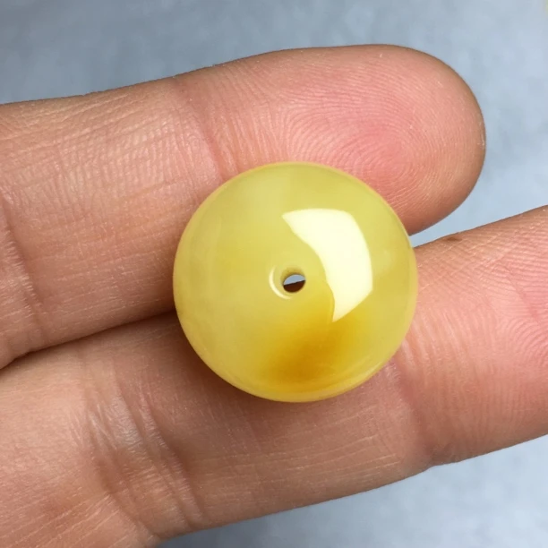 微瑕疵蜜蜡扣子配珠约17.8×11.3mm原石手作天然原矿保真无优化