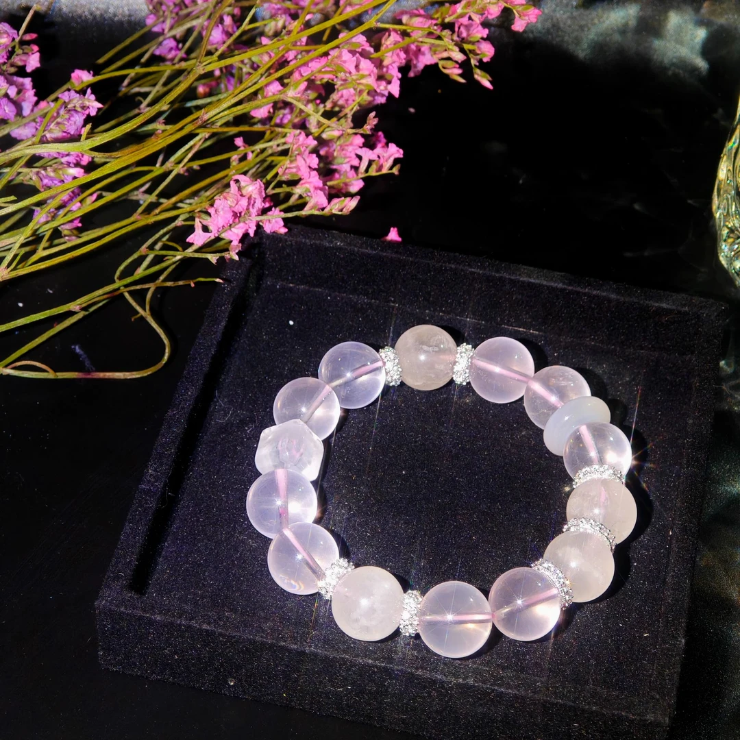 《六芒星光》·粉晶水晶手串
