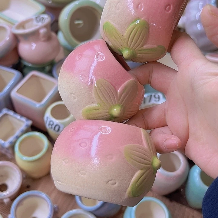 红陶陶瓷花盆当场满12包邮