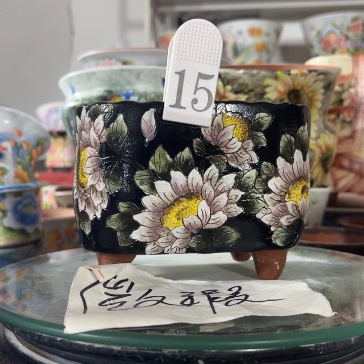 V***n景德镇手绘花盆满38包邮偏远地区除外